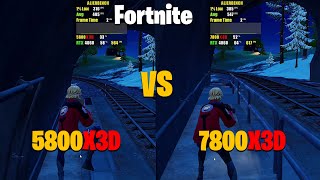 5800X3D VS 7800X3D  Fortnite Performance Mode  Chapter 5 [upl. by Elocan]