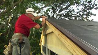 How to Install Roof Shingles on a Shed [upl. by Llehctim385]