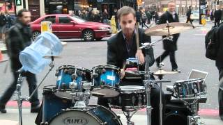 Insane DampBJungleHipHopRampB Drumming nr Liverpool Street Station Oded Kafri [upl. by Hoyt868]