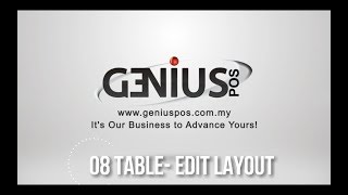 Genius POS Basic Tutorial 08 Table Edit Layout [upl. by Japeth]