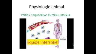 physiologie animale s4  03 organisation du milieu intérieur  liquide interstitiel [upl. by Adnilab]