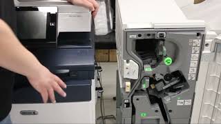 How to Attach a BR Booklet Maker Finisher on the Xerox AltaLink C8000 Series [upl. by Garrott]