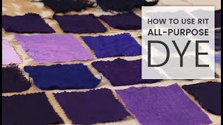 How to Dye Fabric Rit AllPurpose Dye [upl. by Breana]