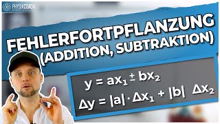 Fehlerfortpflanzung Addition Subtraktion  Fehlerrechnung [upl. by Heriberto306]