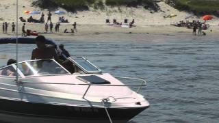 Busy Beach Day at the Sore Thumb in Fire Island Inlet [upl. by Aleacem2]