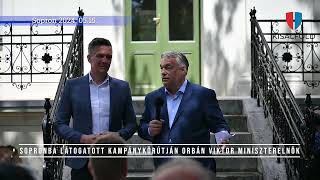 Kampánykörútján Sopronba látogatott Orbán Viktor miniszterelnök [upl. by Munford446]