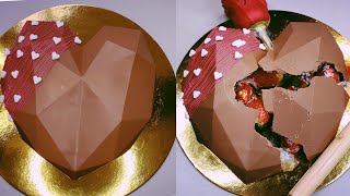 Tuto du cèlébre smashable heart cake Cœur en chocolat à casser 🍫 ♥️ [upl. by Gerhan]