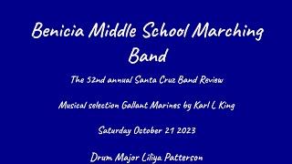 Benicia Middle School Marching band at the 52nd annual Santa Cruz Band Review [upl. by Aneeled]