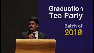 Athul Rs Speech  Graduation Tea Party  Class of 2018  IIT Guwahati [upl. by Grimes402]