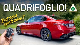 2024 Alfa Romeo Giulia Quadrifoglio 520 hp  100th Anniversary Edition POV drive [upl. by Anelah]