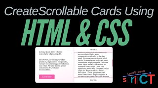 How to Design Modern Scrollable Cards Using HTML and CSS [upl. by Sedecrem]