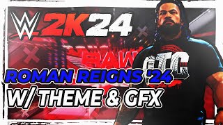 Roman Reigns quotOTCquot 2024 Return Entrance w New Theme Song  WWE 2K24 Mods  Insane WWE 2K24 Mods [upl. by Yelsel561]