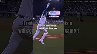 Freddie Freemans on fire in the World Series mlb baseball worldseries dodgers freddiefreeman [upl. by Ominorej]