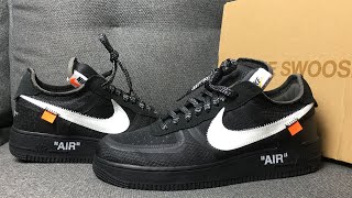 Nike Air Force 1 Low Off White Black White AO4606 001 Review [upl. by Heathcote]