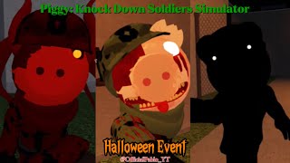 Piggy Knock Down Soldiers Simulator  Halloween Event Jumpscares [upl. by Eanar770]