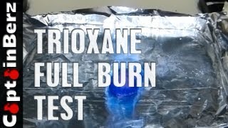 Trioxane FirestarterStove Full Burn Test [upl. by Ewnihc]