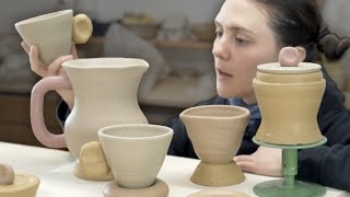 Mixing clay to make a weirdo coffee set [upl. by Adnalu]