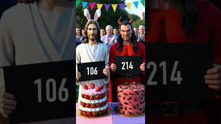 JESUS VS DEVIL jesus devil challenge shorts love gaming god trending [upl. by Alleunam]