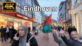 Eindhoven Walking Tour New Years Atmosphere in 4K HDR [upl. by Zosi]