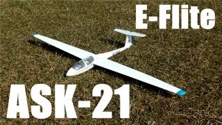 EFlite UMX ASK21 Glider Power Pod Upgrade in HD By rcinformer [upl. by Shaffert]