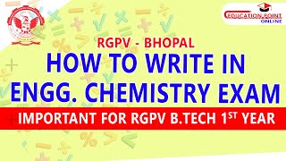 How to Write in RGPV Engineering Chemistry Exam [upl. by Serra]