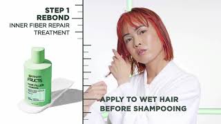 How to Use Garnier Fructis Hair Filler Color Repair System for Colored and Bleached Hair [upl. by Pol556]