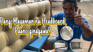 DIY Upholstered Headboard Paano gawin ang upholstered headboard nang walang tahi Step by step [upl. by Ayanal176]