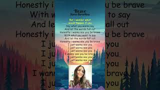 Sara Bareilles  Brave Lyrics shorts [upl. by Nedyaj]