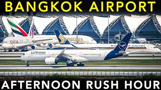 BANGKOK SUVARNABHUMI AIRPORT  Take off amp Landing  Plane Spotting  Afternoon RUSH HOUR [upl. by Itnavart188]