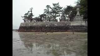 宮島の満潮と干潮を比較・嚴島神社・すごい潮位の差 Amazing Miyajima Tide [upl. by Eilyk]