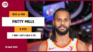 PATTY MILLS 9 PTS 1 REB 1 AST 0 BLK 0 STL  vs BOS 29 Apr 2324 MIA Player Highlights [upl. by Adnawad]