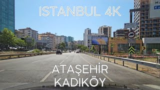 Istanbul 4K Drive from İçerenköy Ataşehir to Merdivenköy Kadıköy Virtual Drive and Sightseeing Tour [upl. by Assirat]