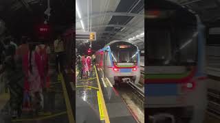 Hyderabad metro station Ameerpet hyderabad metro ameerpet train travel bus rain hydmetro [upl. by Mercer]