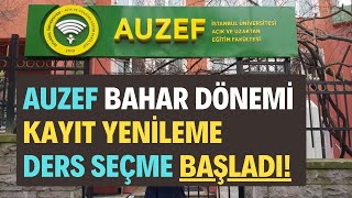 İstanbul Aöf AUZEF 2023 Bahar Dönemi Kayıt Yenileme Başladı AUZEF Kayıt Yenileme Nasıl Yapılır [upl. by Emoraj]