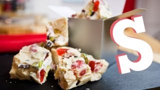 Valentines White Chocolate Rocky Road Recipe [upl. by Ellenuahs]