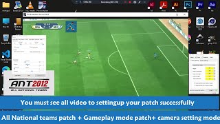 PES 2012 All national teams patch  Gameplay mode patch Camera setting patch AIO [upl. by Heinrike]