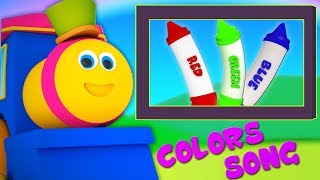 Bob tren  lápices colores canción  canciones infantiles  rimas para niños  Crayons Colors Song [upl. by Ruenhs]