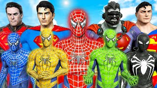 TEAM SPIDERMAN VS TEAM SUPERMAN  MARVEL SPIDERMAN VS DC COMIC SUPERMAN [upl. by Krantz]