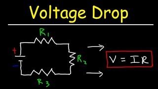 How To Calculate The Voltage Drop Across a Resistor  Electronics [upl. by Eceerahs]