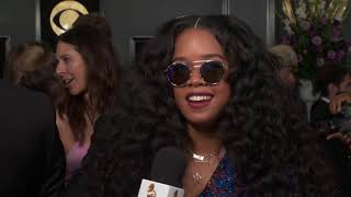 HER Red Carpet Interview  2019 GRAMMYs [upl. by Brand672]