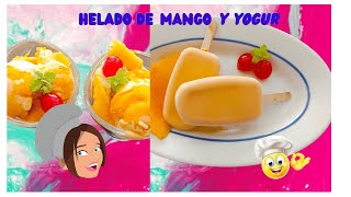 HELADO MANGO Y YOGUR SIN MAQUINA [upl. by Laemsi]