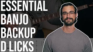 Essential Banjo D Licks  Rolling Bluegrass Backup Part 6 [upl. by Llimaj952]