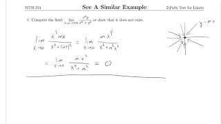 Two Path Test for Limits [upl. by Alrad]