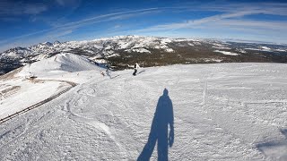 Average Snowboarder Takes a Top to Bottom Run at Mammoth Mountain [upl. by Yecam]