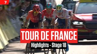 Tour de France 2024 Stage 18 Highlights [upl. by Ettelloc503]