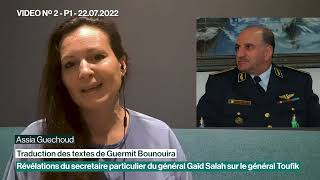 Assia Guechoud intégralité des notes de Guermit Bounouira sur le Général Toufik [upl. by Agace]