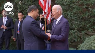 Biden Xi meet at high stakes summit [upl. by Ayotahs]