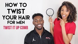 How To Twist Your Hair For Men Twist It Up Comb  BiancaReneeToday [upl. by Yeldoow]