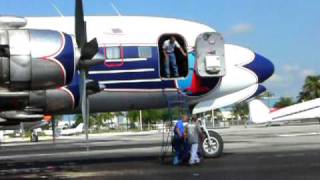 Evacuation slide test R1 on Eastern DC7B Opalocka airport Miami Florida [upl. by Mcspadden]