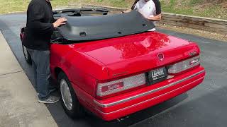 1993 Cadillac Allante  Convertible Top UpDown Video [upl. by Gerardo659]